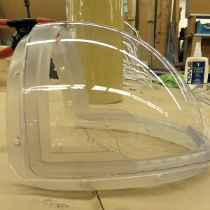 Formed acrylic prototype visors for Spacex's new spacesuit