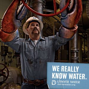 One of a series of aquatic creature appendages Global created for this water department campaign / Agency Sukle Advertising & Design